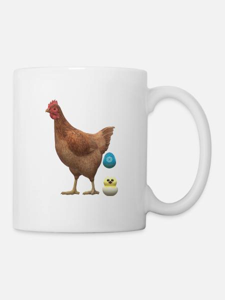 Hühnchen mit Küken - Tasse - Weiß