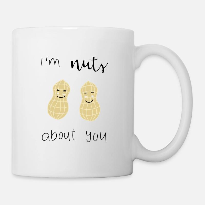 Erdnuss Spruch - Tasse - Weiß
