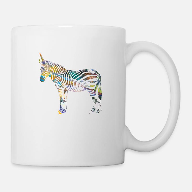 Zebra,einhorn, bunt , illustration,graffiti - Tasse - Weiß