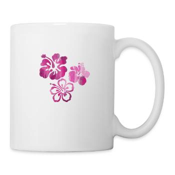 Fleur,Lotus,Peinture,Fleurs,rose,rose,fleur - Mug blanc - blanc - Droite