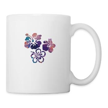 Blume,Lotus, kolibri,Malerei,blau,Blumen,lila - Tasse - Weiß - Rechts