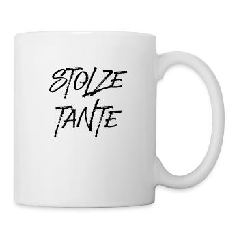 Stolze Tante Spruch Familie Verwandschaaft Schrift - Tasse - Weiß - Rechts