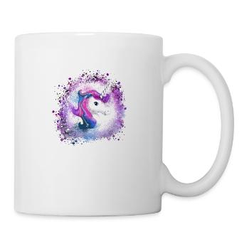 einhorn ,kopf, rosa,pferd, graffiti,malerei - Tasse - Weiß - Rechts