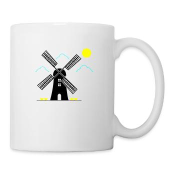 moulin à vent paysage - Mug blanc - blanc - Droite