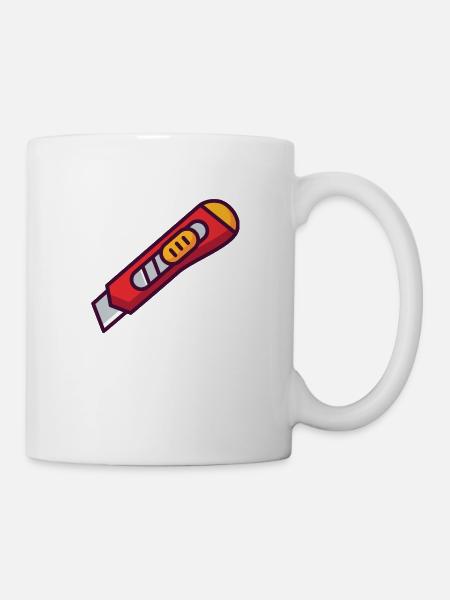 Cuttermesser - Tasse - Weiß