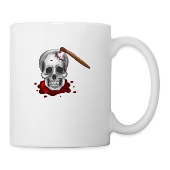 Totenkopf mit Axt - Tasse - Weiß - Rechts