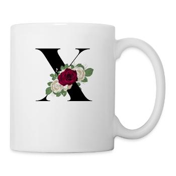 letter X flowered - Mug - white - Right