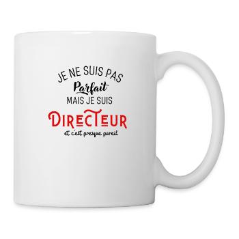 Pas parfait mais directeur - Mug blanc - blanc - Droite