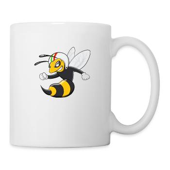 Frelon guêpe cool avec casque - Mug blanc - blanc - Droite