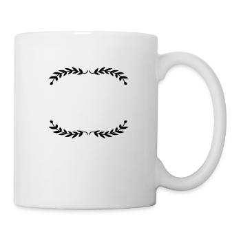 Illustration frame bay leaves - Mug - white - Right