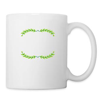 Frame Bay Leaves Illustration - Mug - white - Right