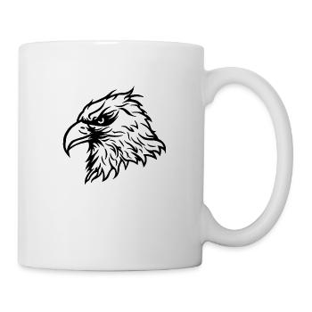 Pygargue à tête blanche cool Aigle - Mug blanc - blanc - Droite