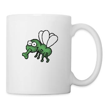 Fliege - Tasse - Weiß - Rechts