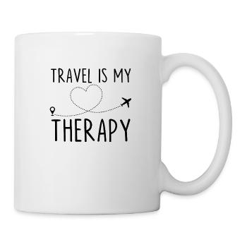 Reisen ist meine Therapie - Tasse - Weiß - Rechts