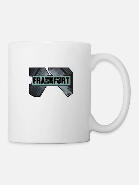 frankfurt,skyline,häuser,hochhäuser,ffm - Tasse - Weiß