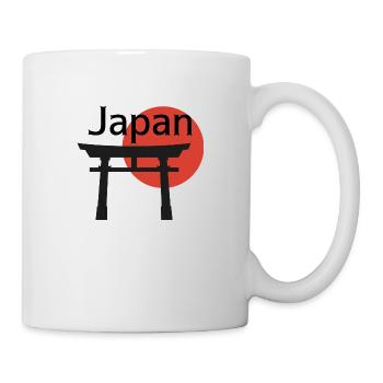 Japan with Gate Background Design - Tasse - Weiß - Rechts