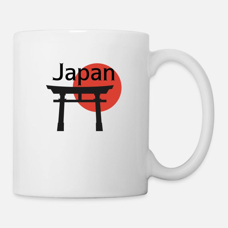 Japan with Gate Background Design - Mug - white