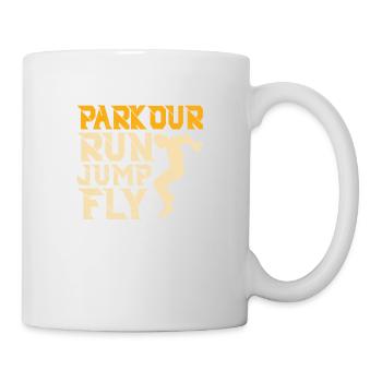 Parkour Run Jump Fly Free Running Traceur - Tasse - Weiß - Rechts