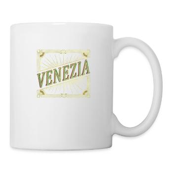 Venedig Italien Stadt Schrift Vintage Retro Antik - Tasse - Weiß - Rechts
