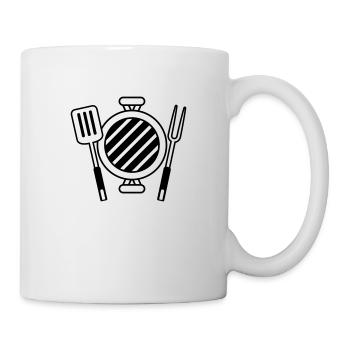 Kohlegrill BBQ Grillmeister Grillfest - Tasse - Weiß - Rechts