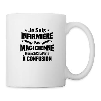 Humour Cadeau Je suis infirmière pas magicienne - Mug blanc - blanc - Droite
