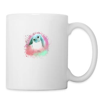 lapin, graffiti, peinture, animal de compagnie, lapin, bleu - Mug blanc - blanc - Droite