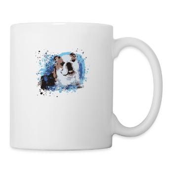 English Bulldog,dog,blue - Mug - white - Right
