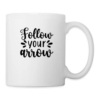 Folgen Sie Ihrem Pfeil - positives Zitat - Tasse - Weiß - Rechts