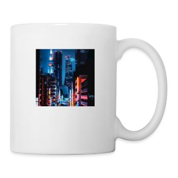Cool city at night - Mug - white - Right