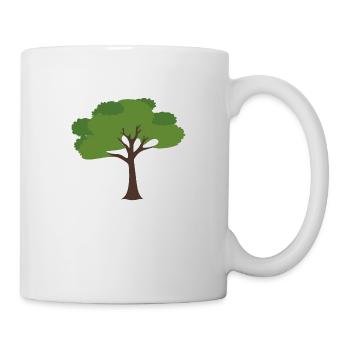 Baum Pflanze Illustration Zeichnung Geschenkidee - Tasse - Weiß - Rechts