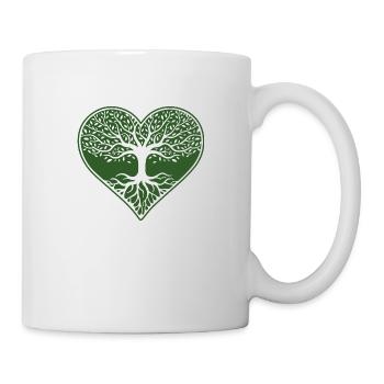 Heart Tree Tree tree of life love nature romantic life - Mug - white - Right