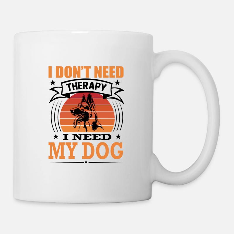 Deutscher Schäferhund Mein Hund Retro Vintage - Tasse - Weiß