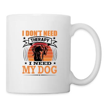 Deutsche Dogge Mein Hund Retro Vintage Hunderasse - Tasse - Weiß - Rechts