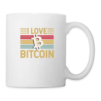 I love bitcoin - Mug - white - Right