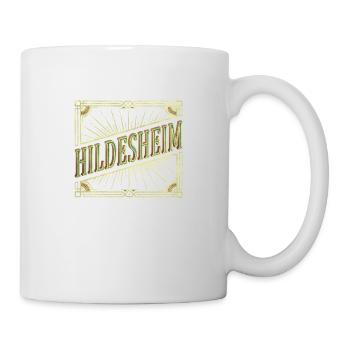 Hildesheim Deutschland Stadt Schrift Vintage Retro - Tasse - Weiß - Rechts