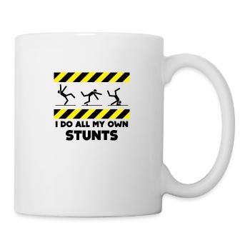Ich mache alle meine Stunts selbst - Tasse - Weiß - Rechts