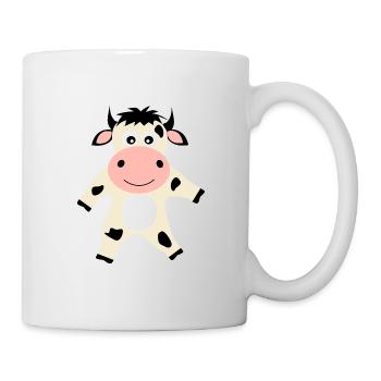 Kuh Bauern Landwirt lustige Geschenke - Tasse - Weiß - Rechts