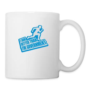 run better than government - Mug - white - Right
