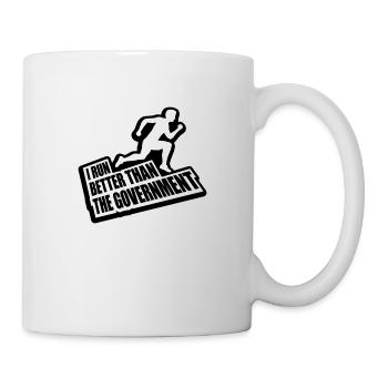 run better than government - Mug - white - Right
