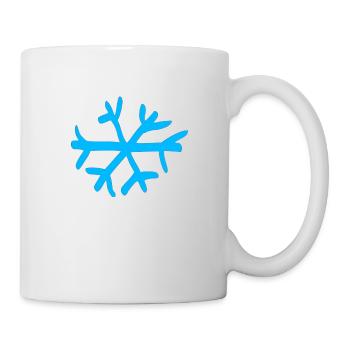 Blaue Schneeflocke - Tasse - Weiß - Rechts