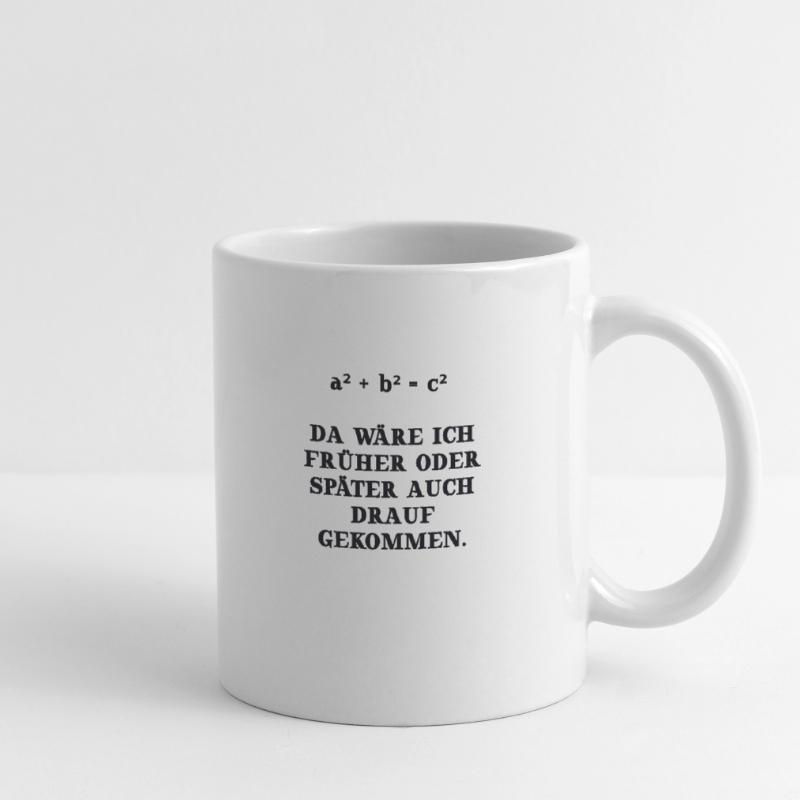 math drôle idée cadeau Pythagore Mug blanc