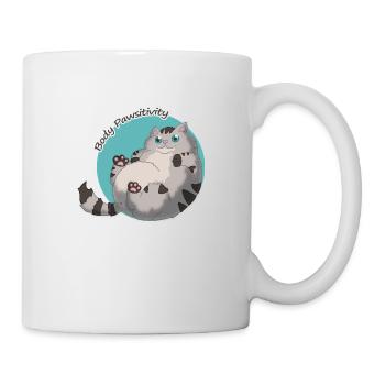 Body Pawsitivity Cat blue - Tasse - Weiß - Rechts