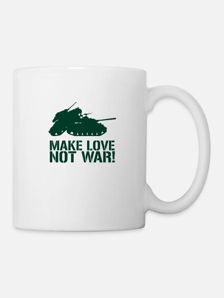 MAKE LOVE NOT WAR TANK - Tasse - Weiß