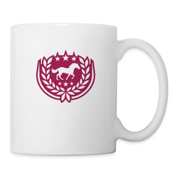 Icon Horse Laurel Wreath Coat of Arms - Mug - white - Right