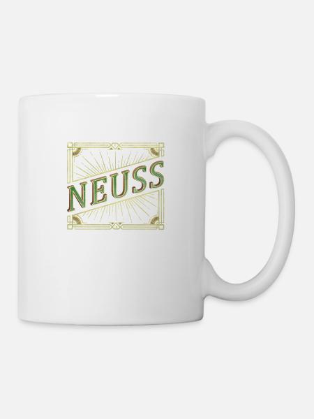 Neuss Deutschland Stadt Schrift Vintage Retro - Tasse - Weiß