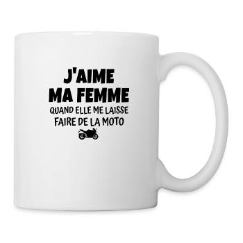j aime ma femme / humour mortard - Mug blanc - blanc - Droite