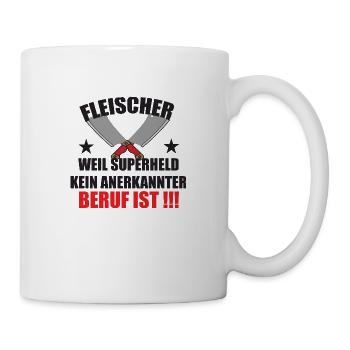 Fleischer Metzger Zerleger Schlachter - Tasse - Weiß - Rechts