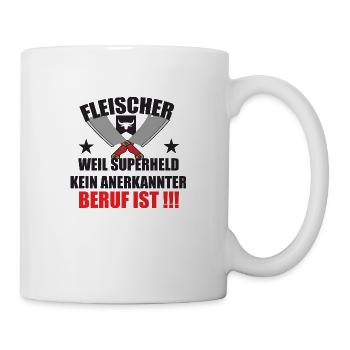 Fleischer Metzger Zerleger Schlachter - Tasse - Weiß - Rechts