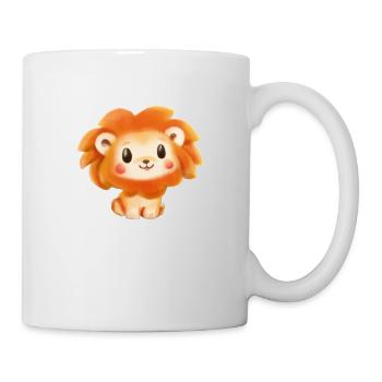 Aquarelle de lion doux - Mug blanc - blanc - Droite