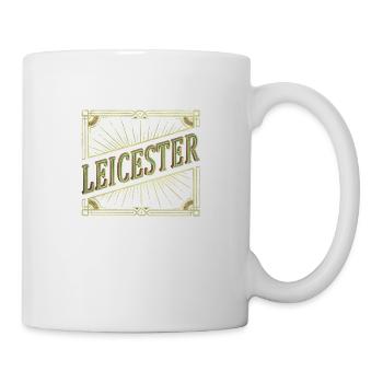Leicester England UK City Font Vintage Retro - Mug - white - Right